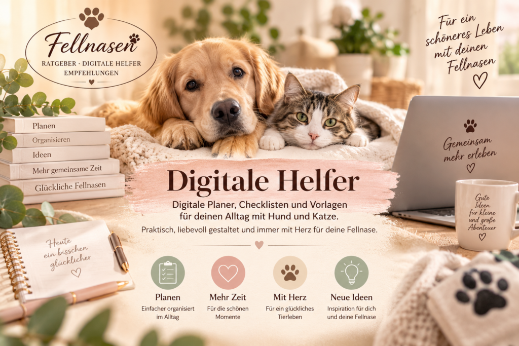 Digitale Helfer für Hunde und Katzen – Planer, Checklisten und Vorlagen von Fellnasenberatung