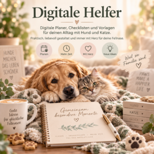 Digitale Helfer für Hunde und Katzen – liebevoll gestaltete digitale Vorlagen und Planer für Tierhalter