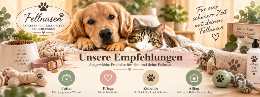 Fellnasen Empfehlungen für Hund und Katze – Futter, Pflege, Zubehör und Alltag