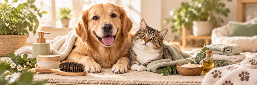 gemütliche wellnesszeit für hund und katze