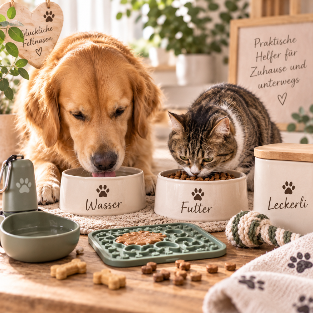 Futter & Leckerlis für Hunde und Katzen naepfe futterhelfer hund katze fellnasenberatung